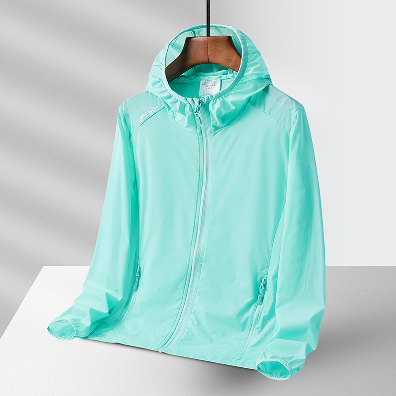 Nueva ropa de protección solar de hielo para hombres UPF + ligera y transpirable pareja al aire libre ropa de protección solar puede imprimir LOGO