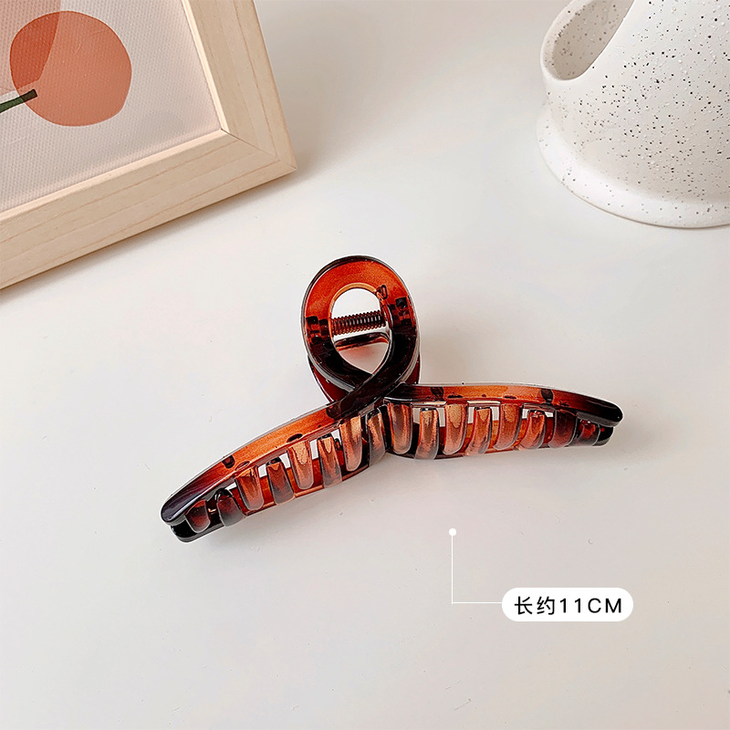 Tocado con clip cuadrado de Maillard, elegante coreano francés, retro, clip de tiburón, red, temperamento rojo, pinza para el cabello, accesorios para el cabello