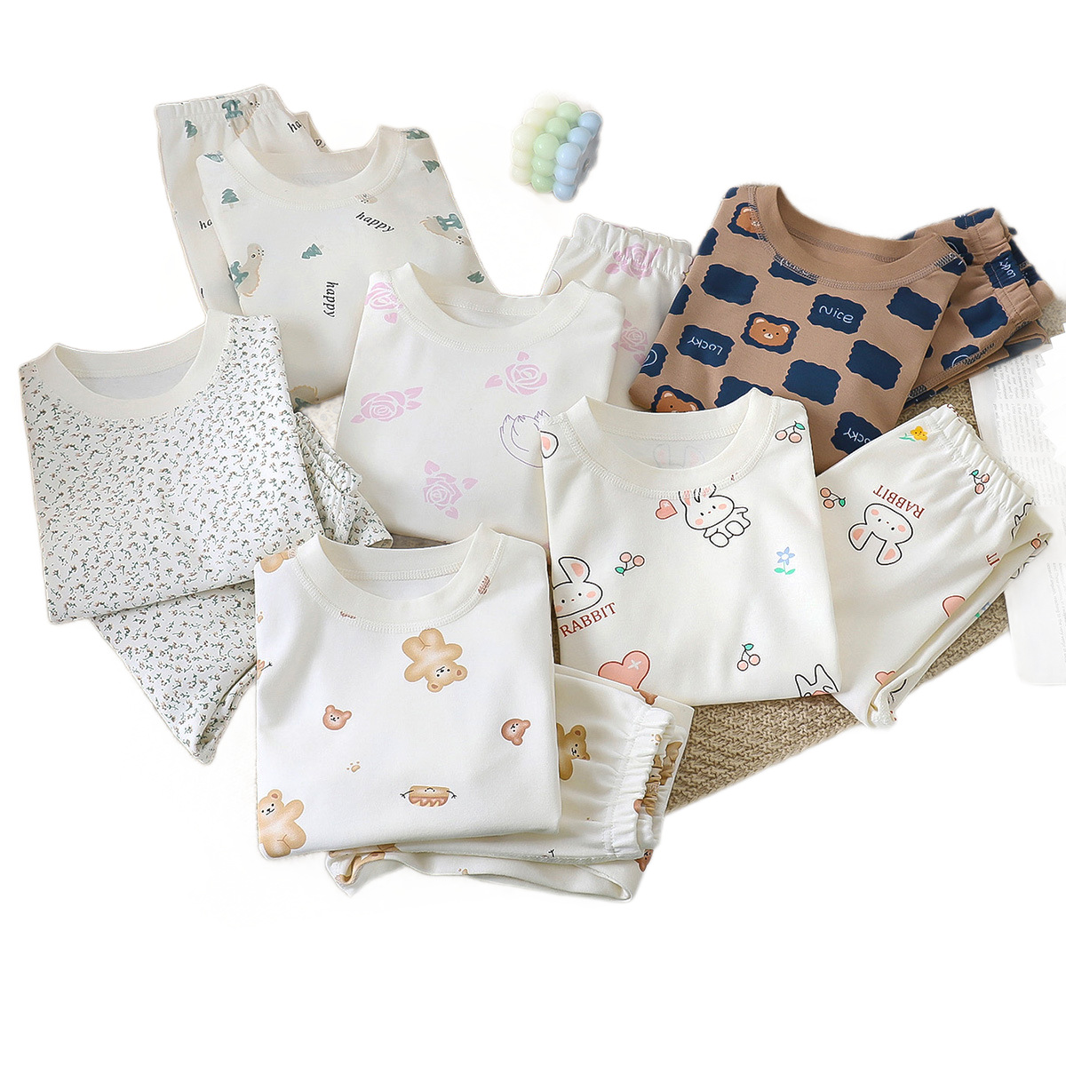 Nuevo conjunto de ropa interior infantil de algodón A clase de ropa para niños y niñas, ropa para niños, pijamas para niños, ropa al por mayor