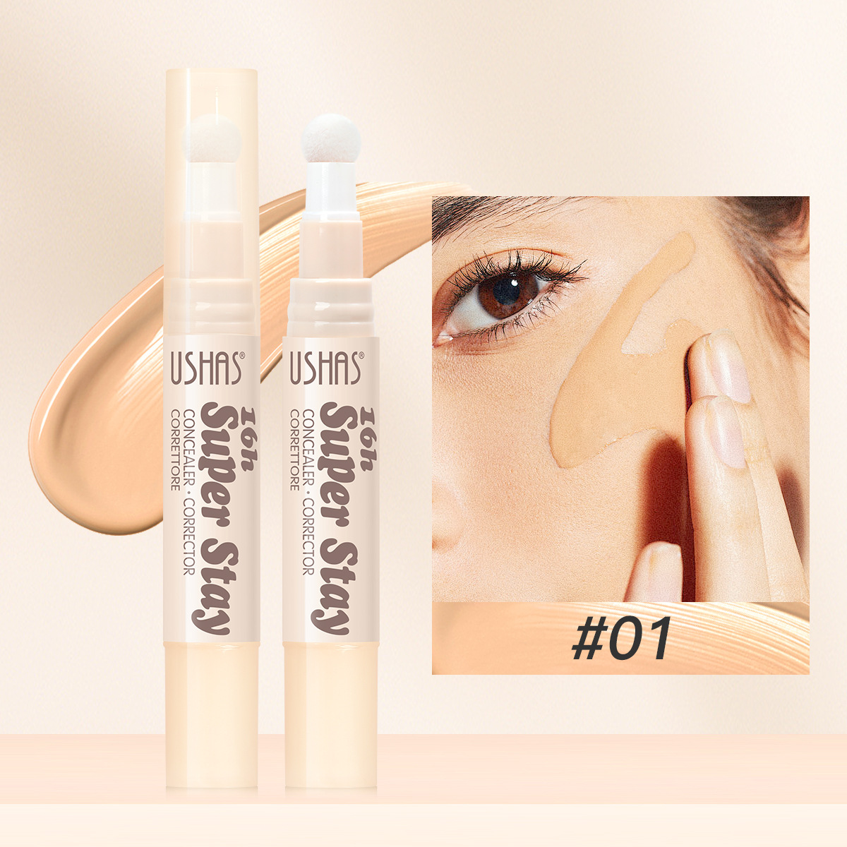 USHAS punto transfronterizo de venta caliente barra de base blanqueador para aclarar la piel, círculos oscuros al por mayor blanqueador UC111