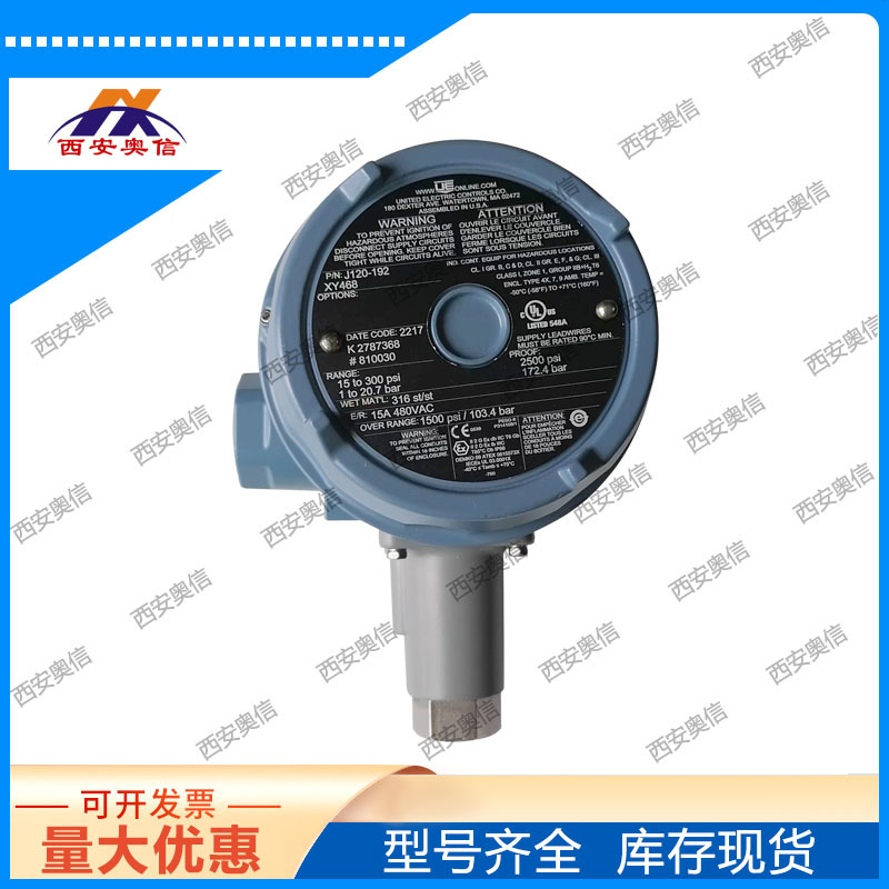 美国UE机械式开关J120-192-M408-XY468 防爆压力控制器 H100-192