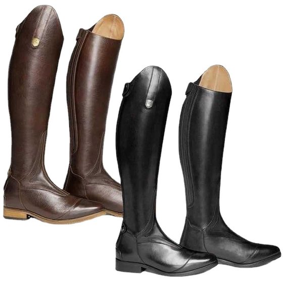20 European and American solid color winter thick heel viscose shoes PU women's round head 47 size rear zipper knee boots fashion Knight boots