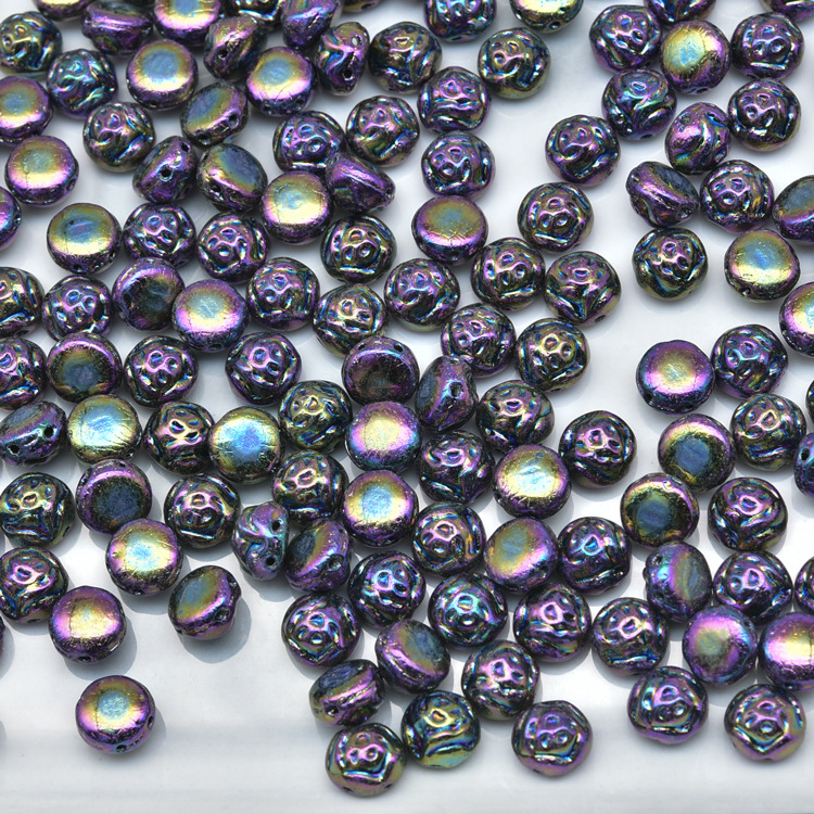 Nuevo checa perlas de vidrio preciosa Bossa Rosa 29 colores 8mm,12mm perlas sueltas 100g paquete