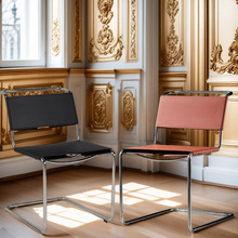 中古餐椅包豪斯民宿椅办公椅工作室洽谈接待椅马鞍皮餐桌椅子批发