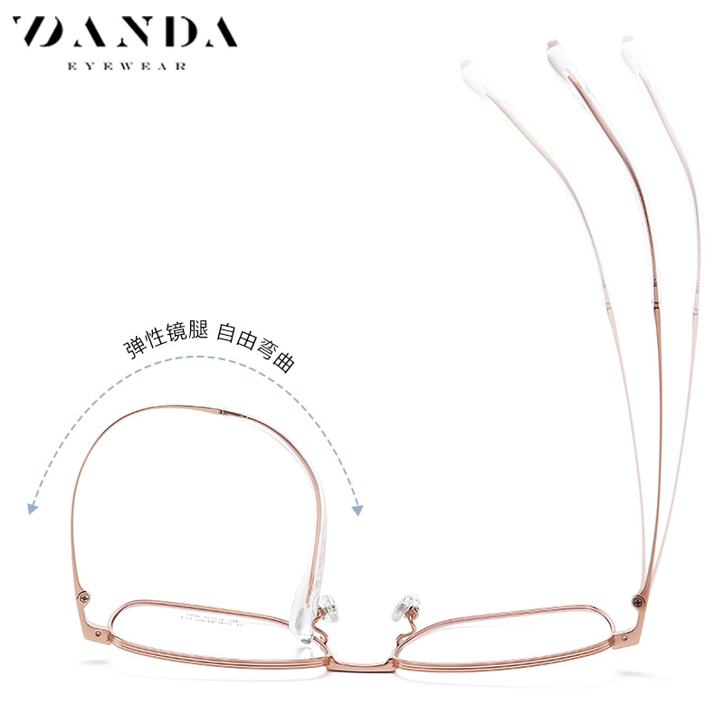 Nueva moda gafas marco mujer IP chapado gafas lisas Hombre yj2029 extraíble tornillo gafas de titanio puro