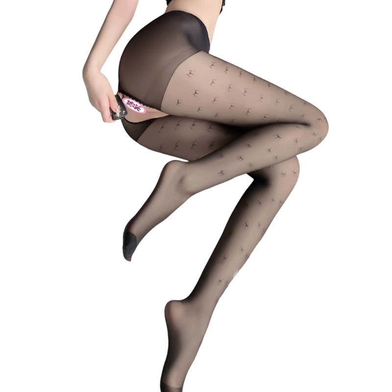 Манян Sexy underwear sexy skinny man firework pattern print light open-stitched pantyhose 7973