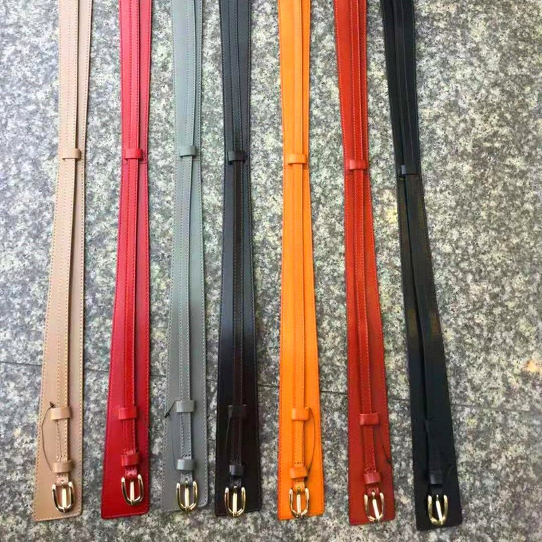 韩版女士腰封头层牛皮配风衣植鞣革树羔皮头层牛皮带2131腰封批发|ms