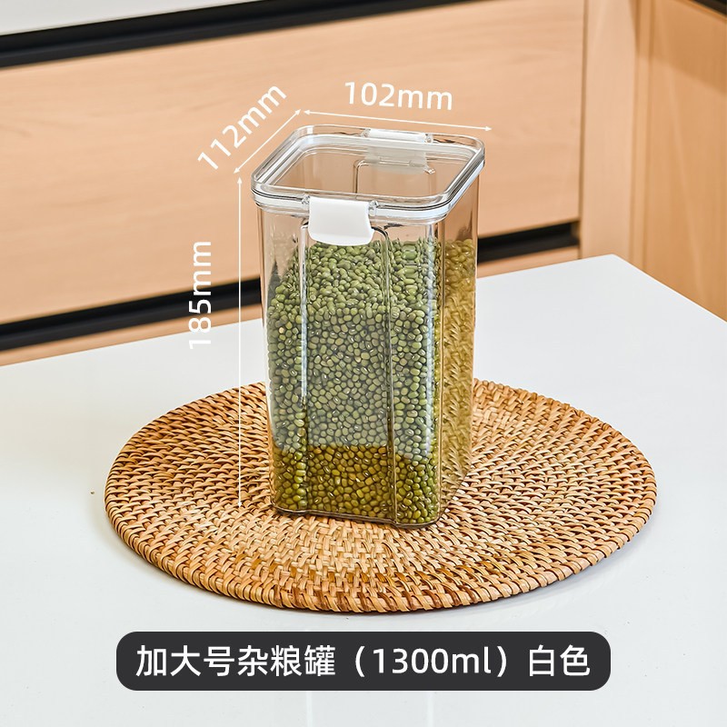 Tanque de sellado granos, especias de cocina, contenedor de almacenamiento de granos, caja de plástico transparente de grado alimenticio, caja de almacenamiento de té de productos secos image 15