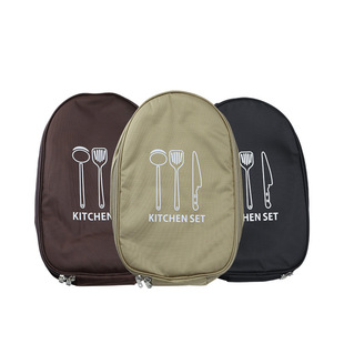 Outdoor Cookware Storage Bag Camping Kitchenware Tote Bag Barbecue Knife Cutting Board Bag Portable Travel Camping Tableware Bag