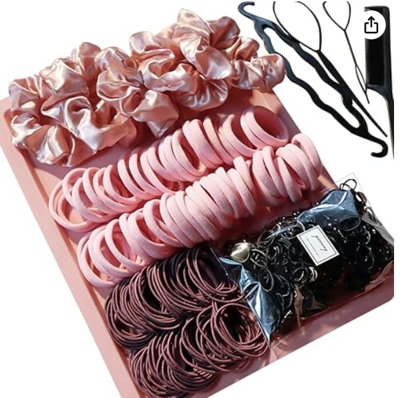 Europa y los Estados Unidos venden juegos de joyas para el cabello transfronterizos calientes anillo para el cabello combinación de estilo multicolor correa de cabello simple cuerda de cabeza