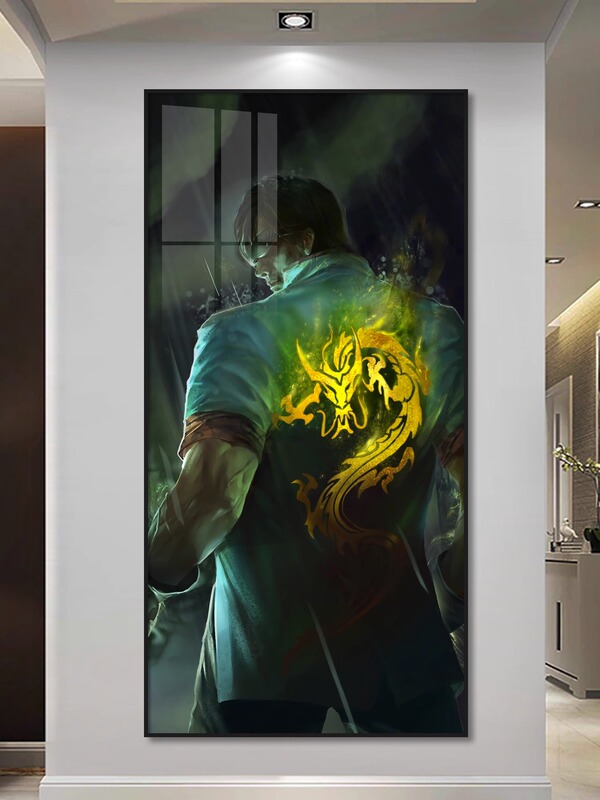 League of Heroes E-sports Room Decorative Painting Internet Cafe Game Poster Hanging Painting Bedroom Bedside Single Entrance Mural