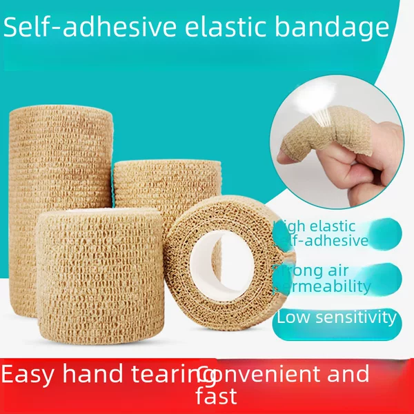Self-adhesive elastic non-woven bandage knee pads elbow ankle knee wrist pads sports bandage finger protection tape wholesale
