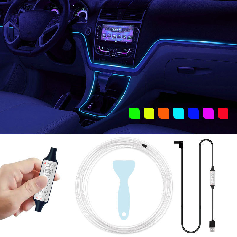 Lámpara de atmósfera interior LED barra de luz USB atmósfera luz fría sin cableado lámpara de control central