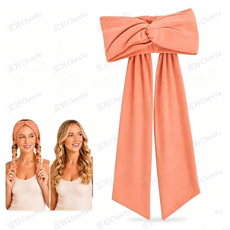 Cross-border Amazon bestseller: No-heat curling headband, skin-friendly, high-elasticity yoga headband, lazy woman's sleep curling tool