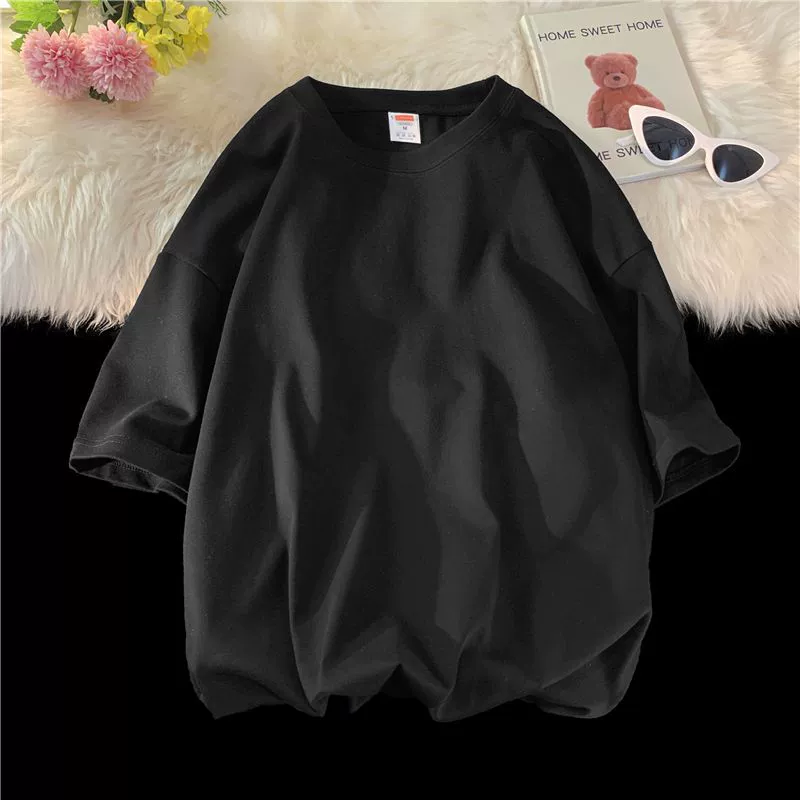 Футболка, 260 г/м² плотная ткань, свободный оверсайз, однотон и принты (S–5XL)