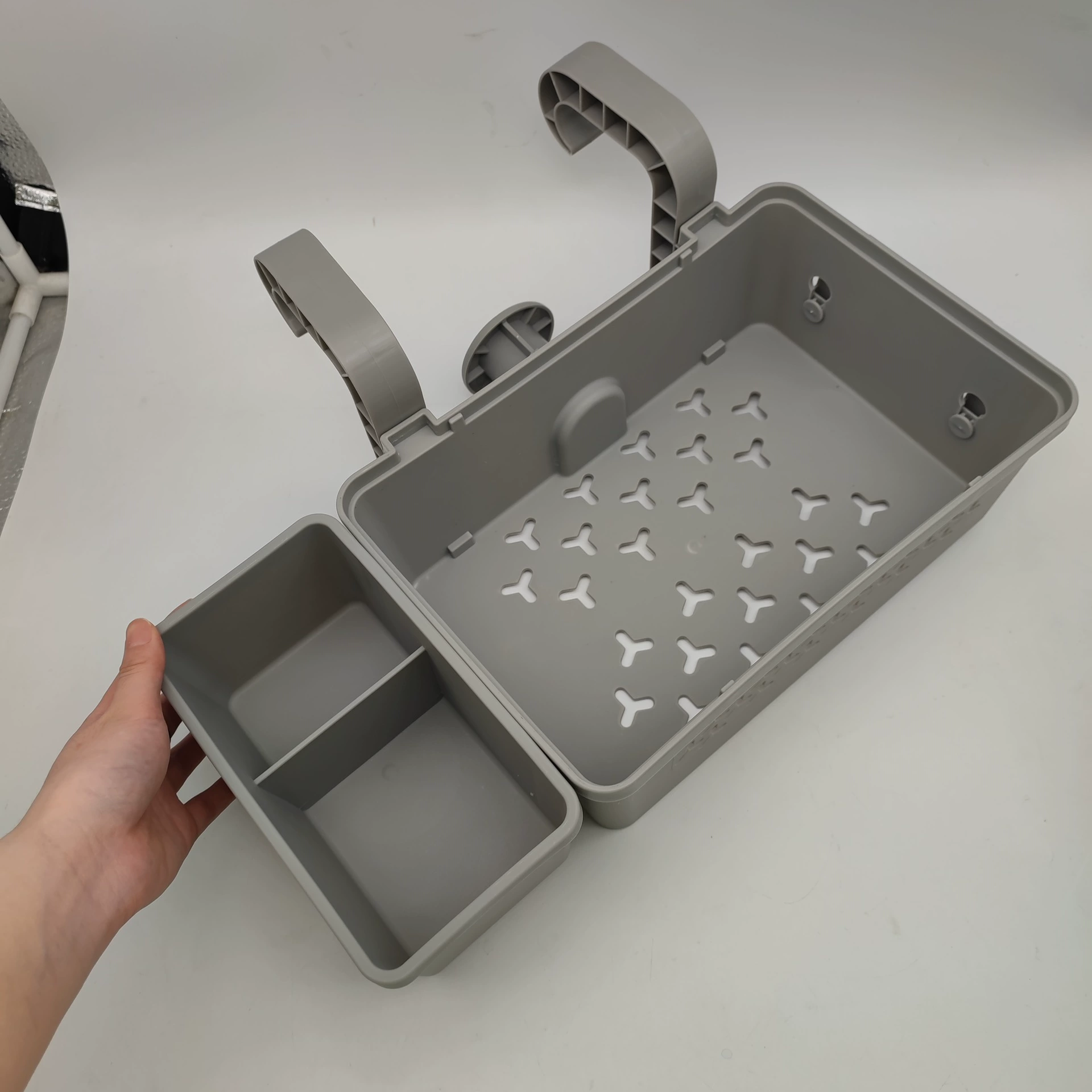 Корзина для хранения бассейна Съемная всякая всячина на открытом воздухе подвесное хранилище