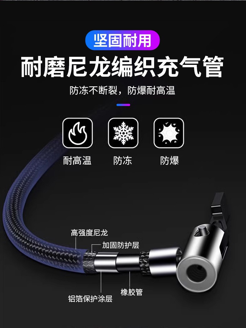 Car Wireless Air Pump, Car Air Pump, High-Pressure Tire Inflator for Sedans, Digital Display Tire Pressure
