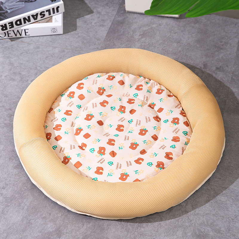 Mascotas Four Seasons Cat's nido fresco de verano Teddy's perrera transpirable Cojín de verano para cachorros Cama para gatos Productos para cama para perros