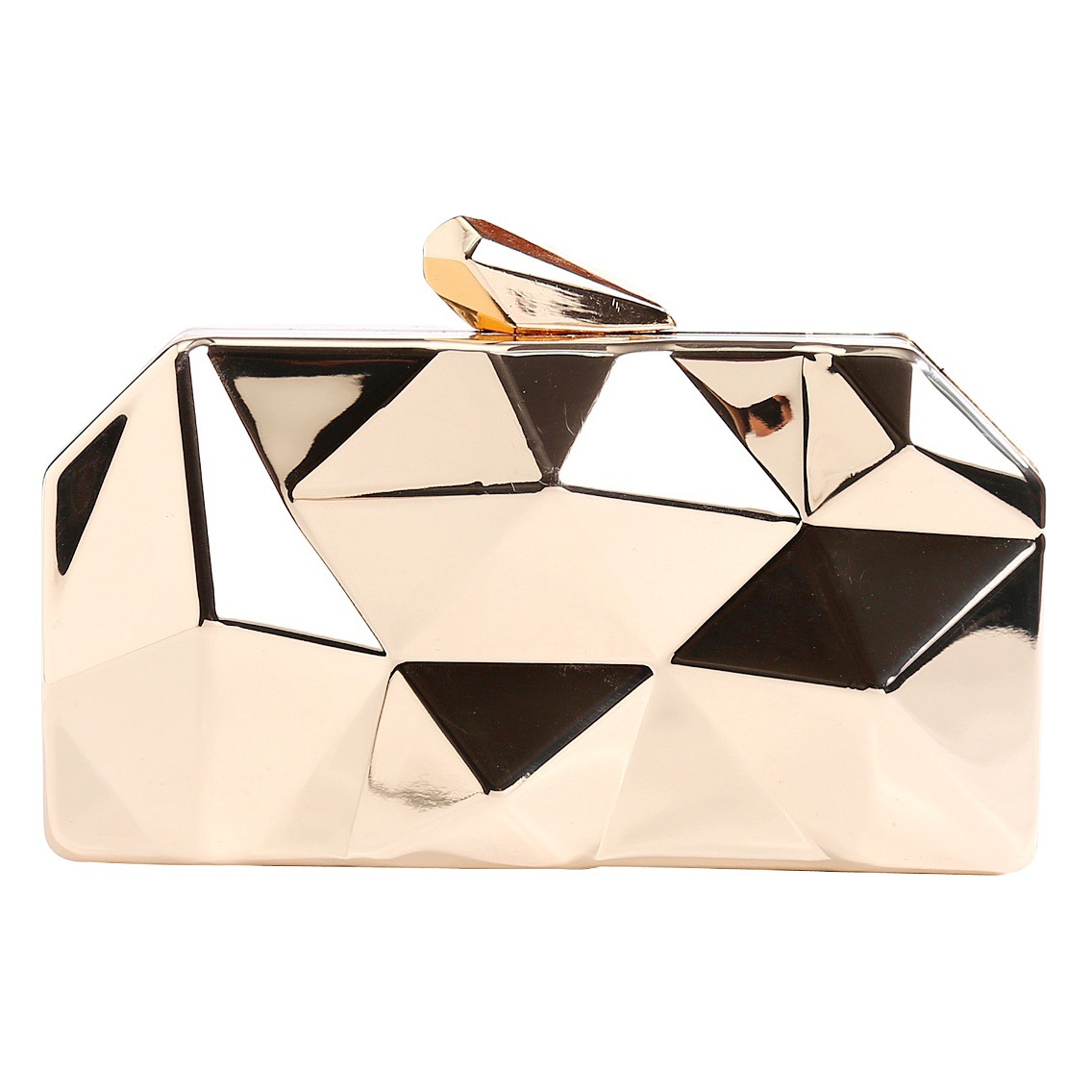 2023 New Fashion European and American Diamond Iron Box Evening Bag Women Clutch Bag Metal Chain Evening Bag