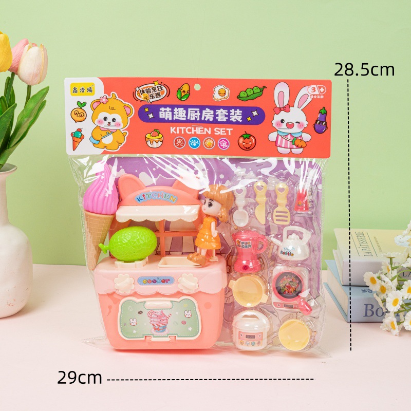 Casa de juegos para niños colección de juguetes de simulación para niños cajero juguetes cake corte fruta supermercado cajero traje