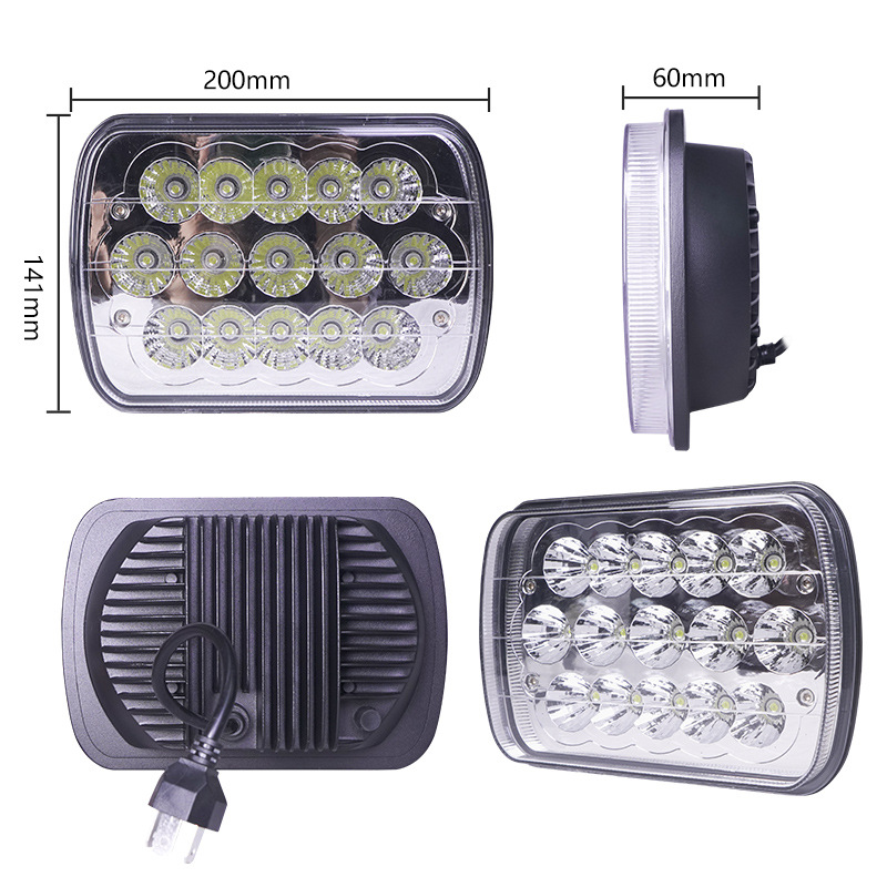 Fucher cuadrado de 6 pulgadas Carcasa de luz de camión Carcasa de luz de motocicleta Carcasa de luz de trabajo de automóvil Accesorios de carcasa de luz de automóvil