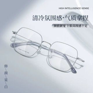 时尚新宠清冷复古上脸高级显白优质合金眼镜框可配镜厂家直发