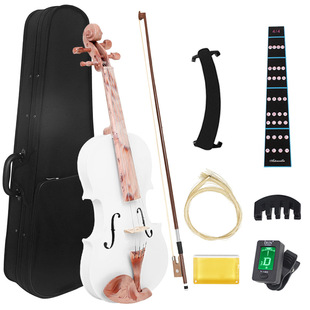 Beginner Violin White Basswood Violin Adult Kidsren's Violin Popular Practice Violin Full Set of Violin