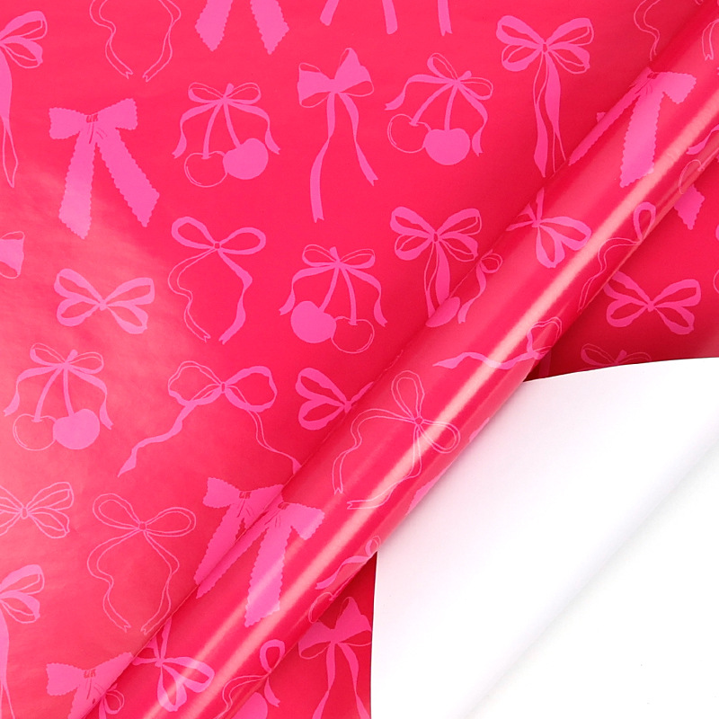 Transfronterizo para gran tamaño de papel de embalaje de regalos de Navidad fluorescente dibujos animados lindos papel de embalaje de regalos de arco