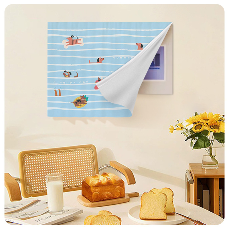 Cute Cartoon Background Decoration Hanging Cloth Cartoon Atmosphere Living Room Wall Punch-Free Switch Box Meter Box Blocking Cloth
