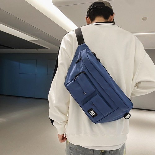 Chest bag for men Japanese trendy brand simple large capacity street trend men's crossbody bag fashion workwear sports casual women's bag