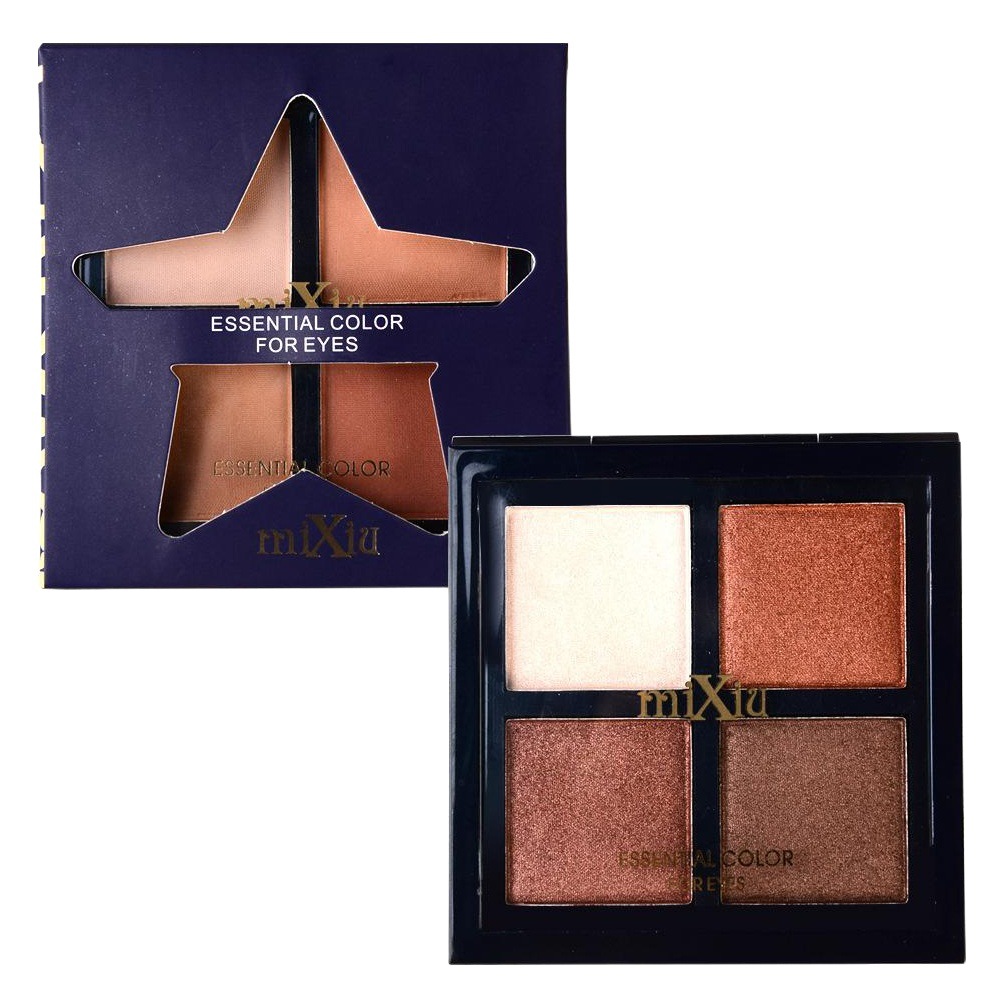 Beginner Eye Shadow Glitter Four-Color Pearlescent Small Plate Waterproof Portable Super Hot Dry Powder Matte Four-Frame Earth Color Nude Makeup