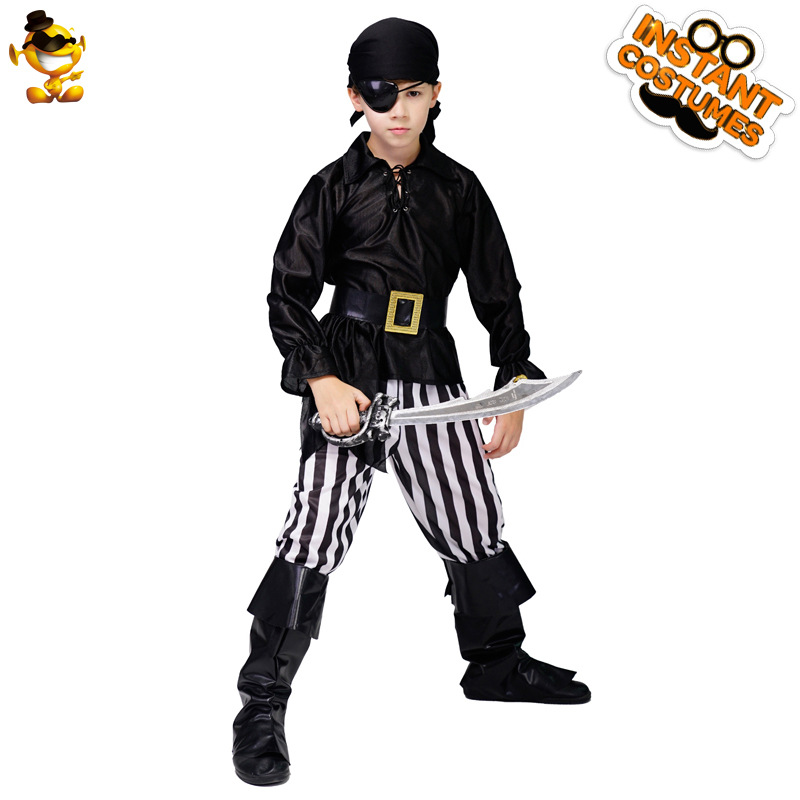 Halloween niño pirata traje niño fresco pirata etapa rendimiento partido traje cos distribución al por mayor