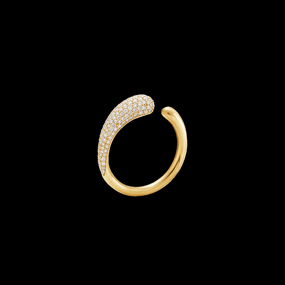 Geometric Pattern Women'S Gender Wholesale Jewelry Fashion Geometric 316 Stainless Steel Artificial Diamond PVD Coated Plating Open Ring