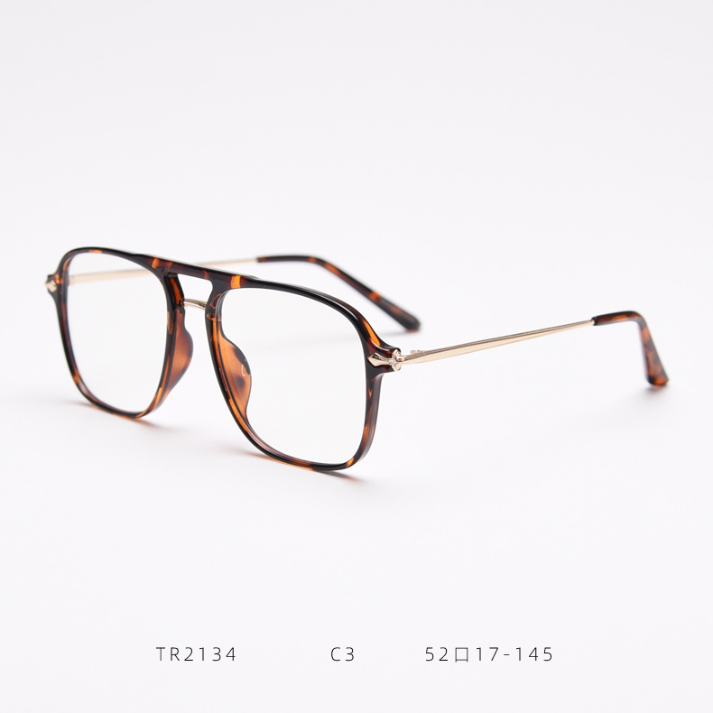 Aviator Glasses Frame Unisex Trendy Double Bridge Optical Frames_voghion.com