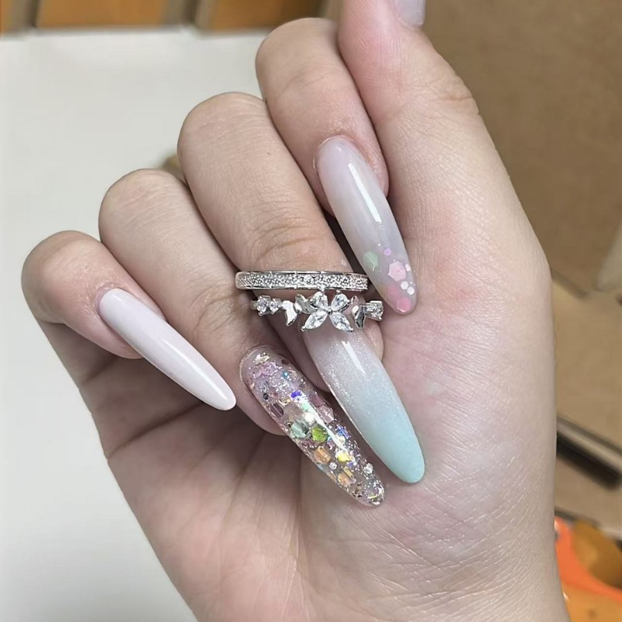 999 Pure Silver Butterfly Couple Rings Niche Fresh Creative Sweetheart Bow Best Friend Rings