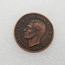 仿古工艺品1954黄铜材质袋鼠澳大利亚黄铜外国银元外国银元