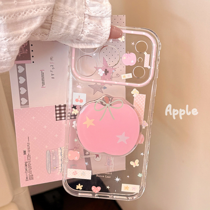 【Tayxia】Ins Niche Collage Style Suitable for Iphone18Pm Phone Case Pink Apple 17 Transparent 15 Stand 14 【Tayxia】Ins Niche Collage Style Suitable for Iphone18Pm Phone Case Pink Apple 17 Transparent 15 Stand 14