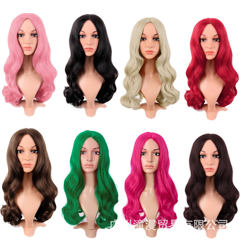 Cos Long Hair Big Waves Long Curly Hair Party Role Play Festival Wig Masquerade Cosplay Wig Cos Long Hair Big Waves Long Curly Hair Party Role Play Festival Wig Masquerade Cosplay Wig