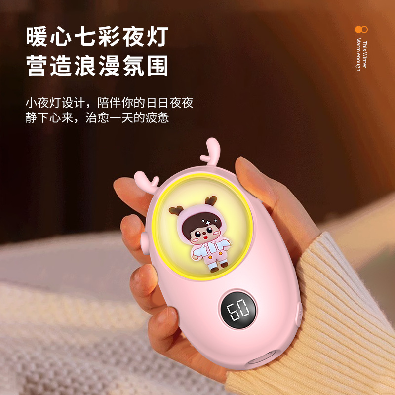 2023 popular mano calentador USB lindo mascota colorido noche Luz Portátil mini mano estudiante regalo Año Nuevo regalo