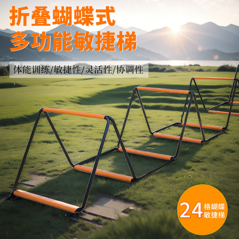 24格训练辅助用具折叠梯儿童体能运动跳格梯绳梯敏捷梯便携式