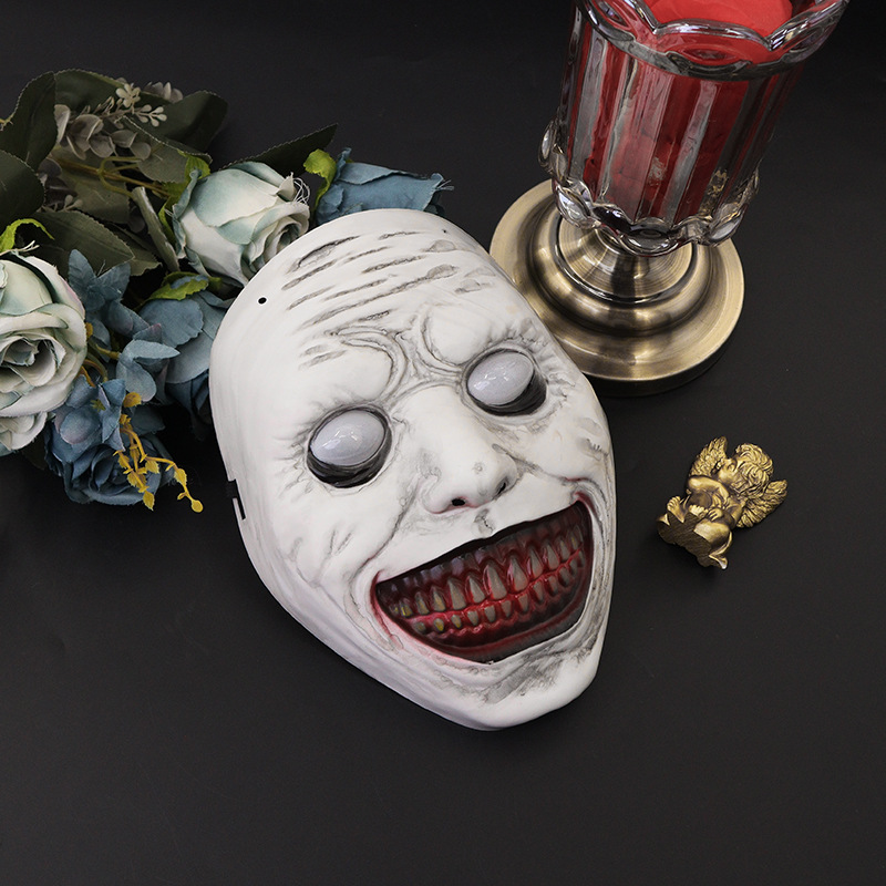 Transfronterizos nueva máscara de terror de Halloween exorcista vestido de baile espantoso cos espectáculo accesorios máscara de ojos de alto nivel