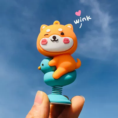 Car Ornaments Bobblehead Doll Cute Animal Shaker Car Spring Interior Popular Car Interior Decoration Supplies for Women (Car ornaments) - rocking-corgi-ornaments