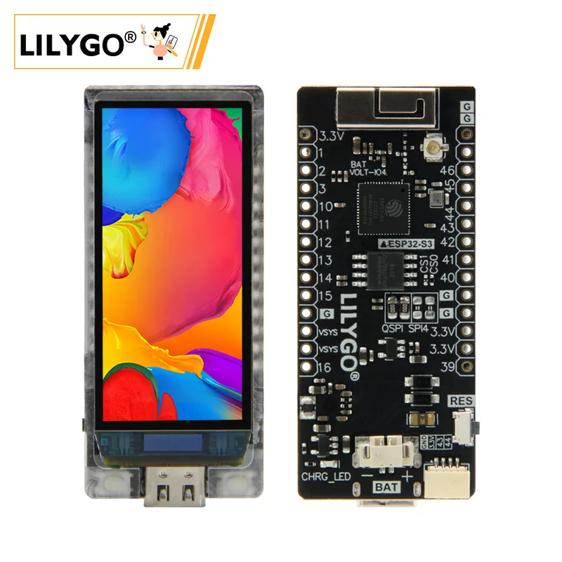 Плата разработки (LILYGO) T-Display-S3 AMOLED ESP32-S3, 1.91" AMOLED, сенсор/варианты корпуса
