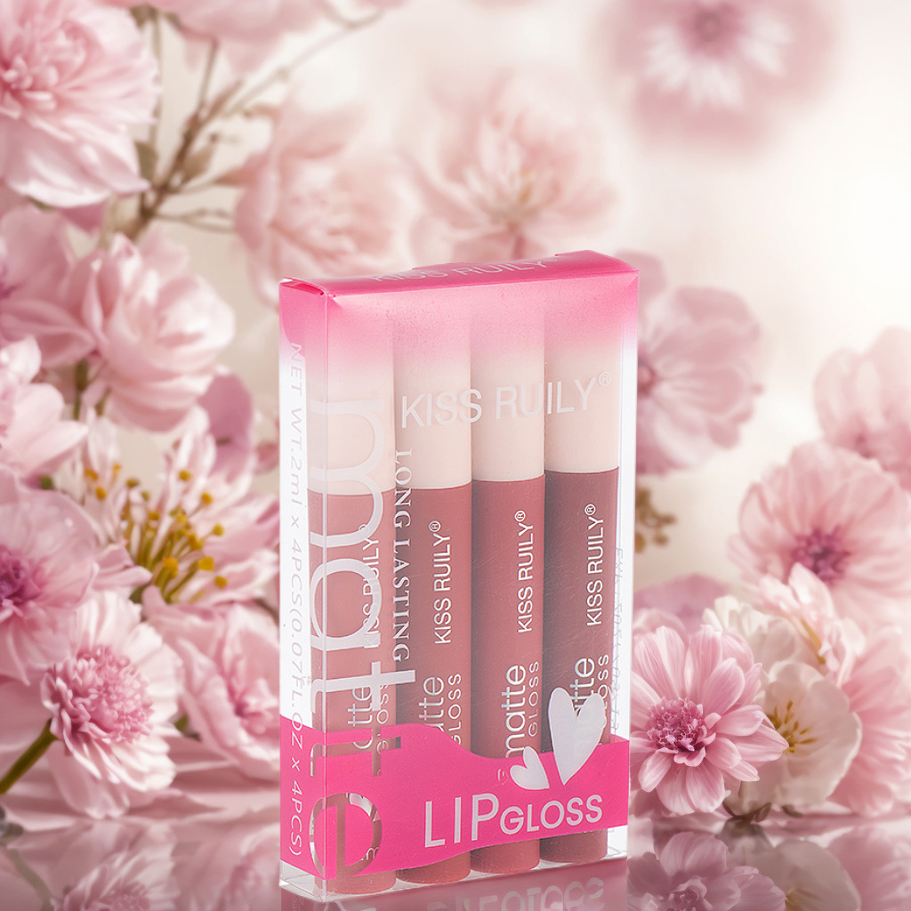 Cross-border Makeup 12-piece matte non-stick cup lip gloss set, European and American style liquid lipstick velvet waterproof lip gloss for export Application Scenario