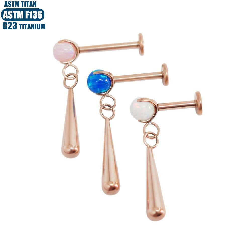 Labret stud lip piercing jewelry styling detail