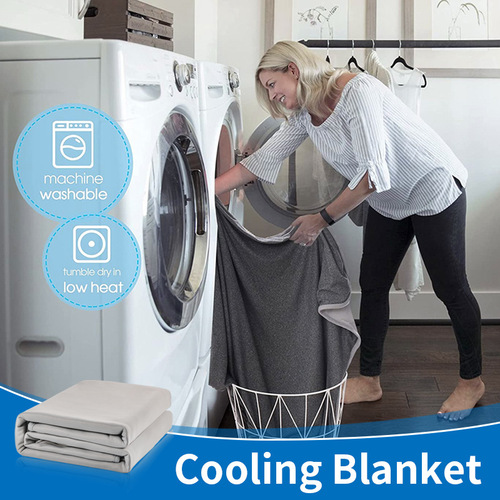 Cross-border Amazon double-sided cold feeling ice silk blanket summer thin air-conditioned blanket nap blanket wholesale