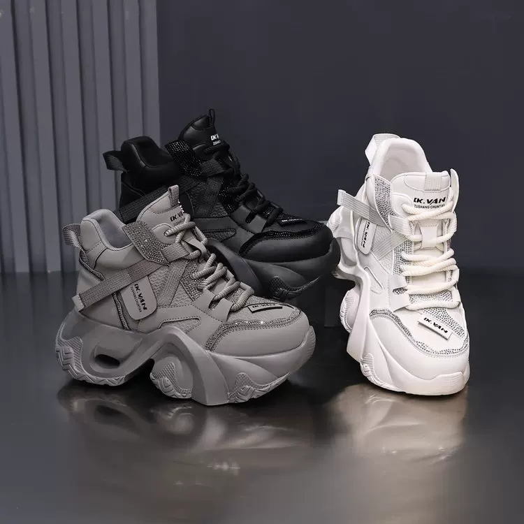 爆款老爹鞋女2025秋季网面透气百搭老爹鞋学生运动休闲鞋