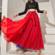 Double-sided Large Swing Good Dipping Skirt Women's Square Dance Uygur Xinjiang Dance Dancing Skirt Red Long Skirt