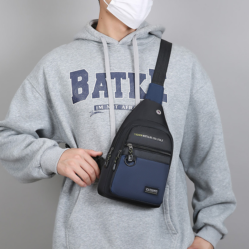 Bolsa de pecho multifuncional transfronteriza para hombres, bolso de hombro de viaje al aire libre, gran capacidad, mochila portátil resistente al desgaste