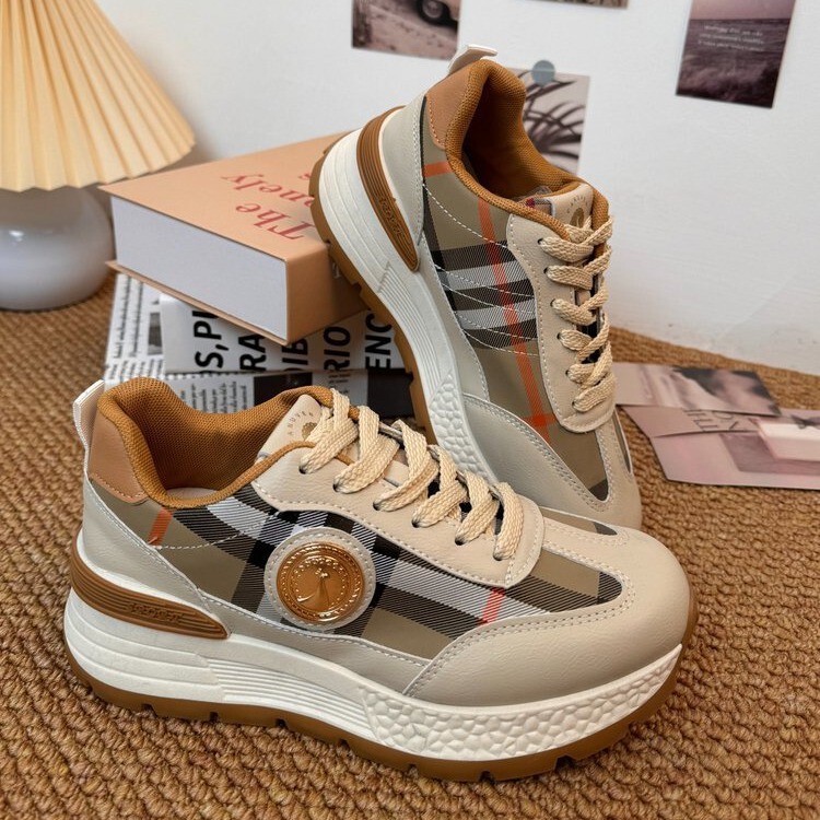 Cross-Border High-Quality Products, Four-Season Fashion Classic Student Brown Plaid Sports Moral Training Sneakers, Bread Women's Casual Shoes Cross-Border High-Quality Products, Four-Season Fashion Classic Student Brown Plaid Sports Moral Training Sneakers, Bread Women's Casual Shoes